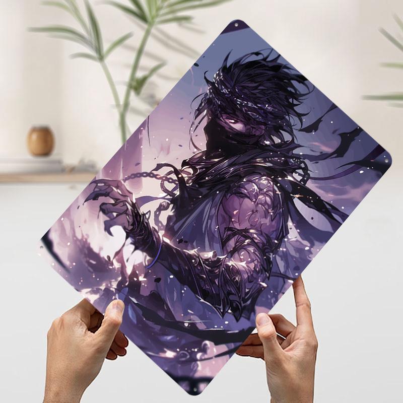 Металлический плакат с персонажем аниме, персонализированное настенное искусство, ретро-винтажные жестяные таблички для декора, декор спальни, декор стола 7.9x11.8In(20x30cm)