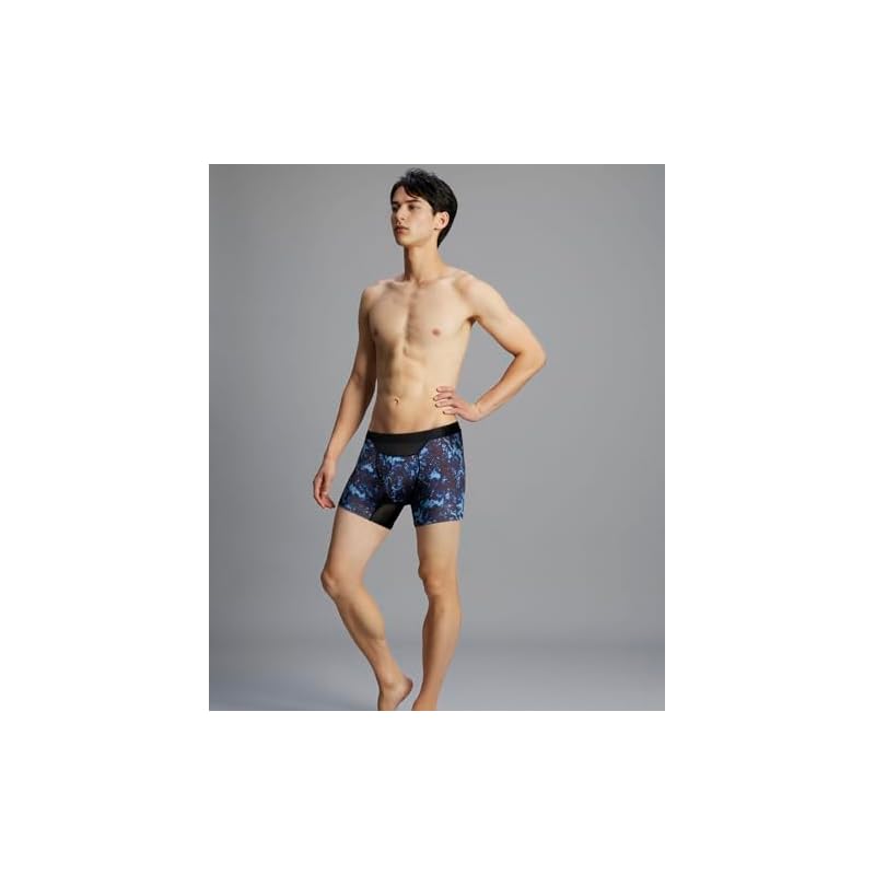 [Bros by Wacoal Men] Boxer Briefs, Sweat-wicking, Quick-drying, Reduces Stuffiness, Closed Front, GT3910, Men's KO L