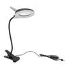 Clip On Magnifying Glass with Light Iron and PP Adjustable LED Magnifying Desk Lamp for Soldering Craft Reading
