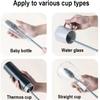 Versatile Long-Handled Silicone Brush for Cups,Bottles,Reusable, Ideal for Kitchen,Bathroom,Car Cleaning,Bathroom Cleaning Tools