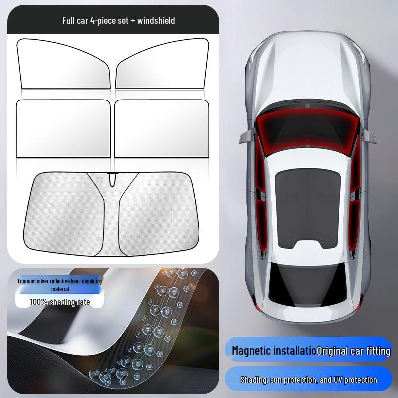 Magnetic Car Sun Shade: Sun Protection, Heat Insulation, Privacy Curtain for Side Windows
