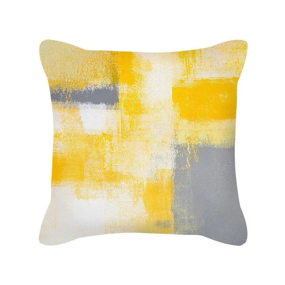45x45cm Modern Abstract Art Blue Green Yellow Throw Pillow Cover Living Room Sofa Office Car Lumbar Cushion  Home Decor