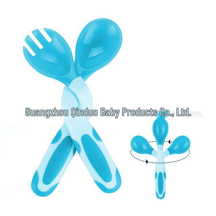 Color-Changing Spoon & Fork Set for Babies - Temp-Sensitive, Bendable, and Twistable Training Utensils