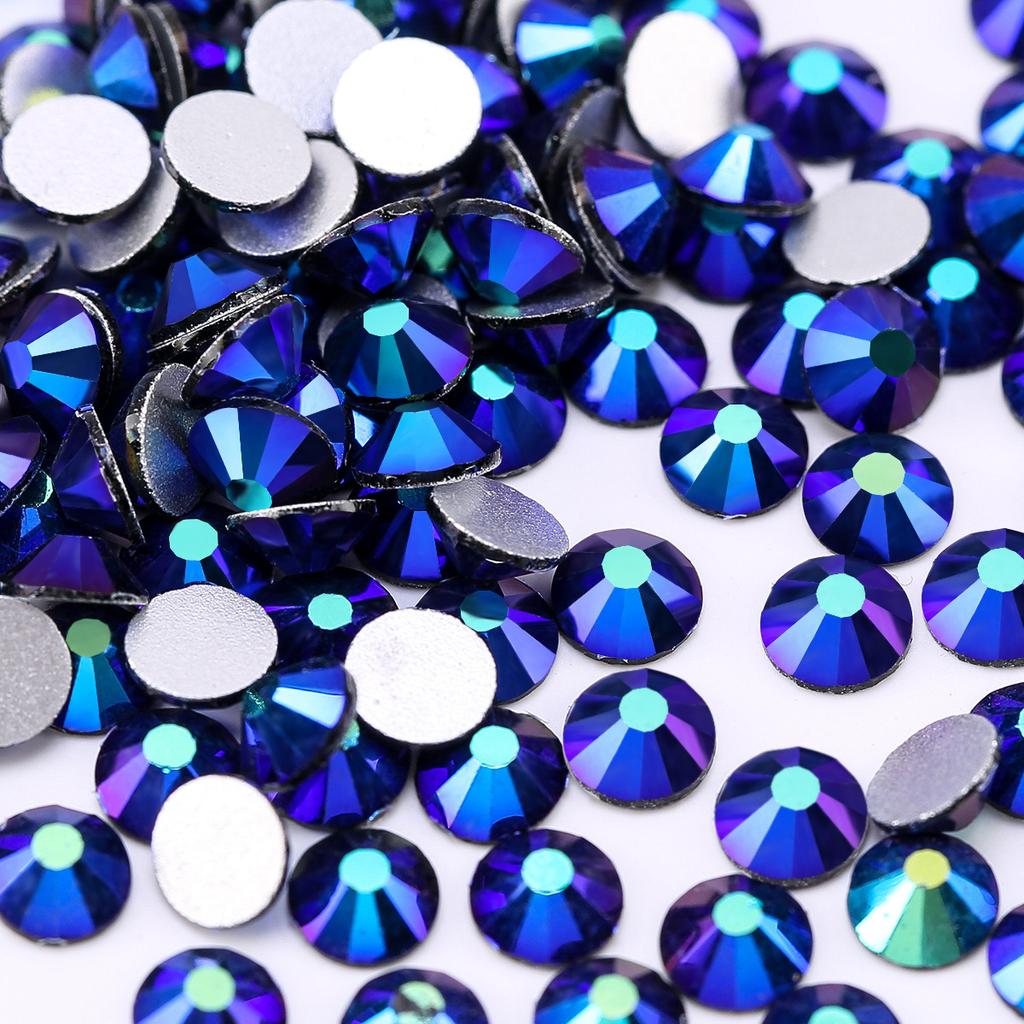 Pujiang Crystal Rhinestone Skleněné ploché dno Diamond Oblečení Doplňky Kulatý vrták na nehty DIY Náušnice Taška Samolepka Vrtačka