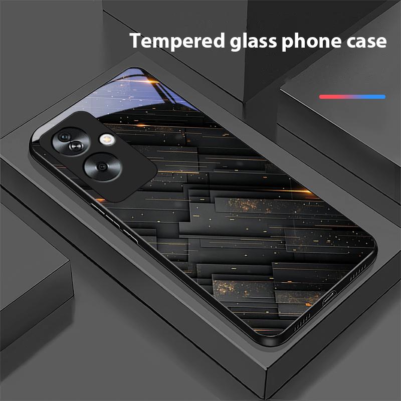 Meteor Zlatý korálek Pro Oppo A79 5G 58 78 74 60 4G Reno 11F Realme GT 6 11 Note 50 10 C55 X2 Tvrzené sklo Černý kryt na telefon