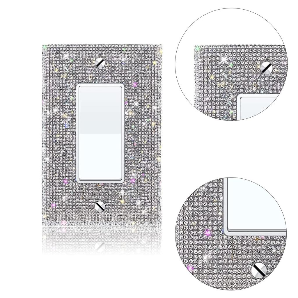 Switch Panel Diamond Sticker US Standard Wall Plate Cover Rectangle Sticker
