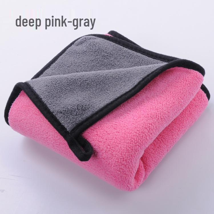 Two-Color High-Density Coral Fleece Car Wash Towel for Thick, Effective Cleaning