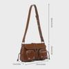 Textured Trendy Hot Girl 2024 Baguette Shoulder & Messenger Motorcycle Bag