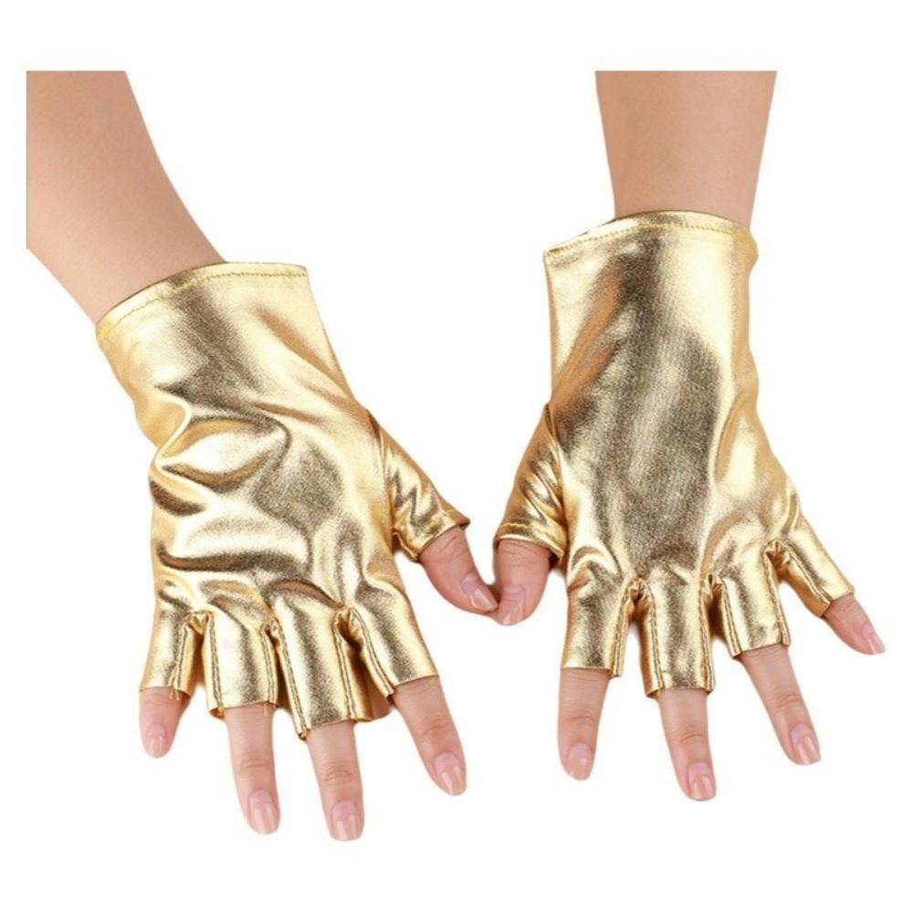 Fashionable Patent Leather Gloves Punk Style Women's Cosplay Gloves Outdoor Sports