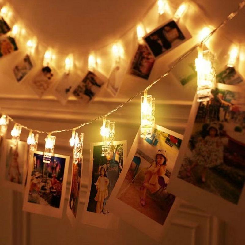 LED Photo Clip String Lights for Bedroom, Proposal, or Wall Decorations