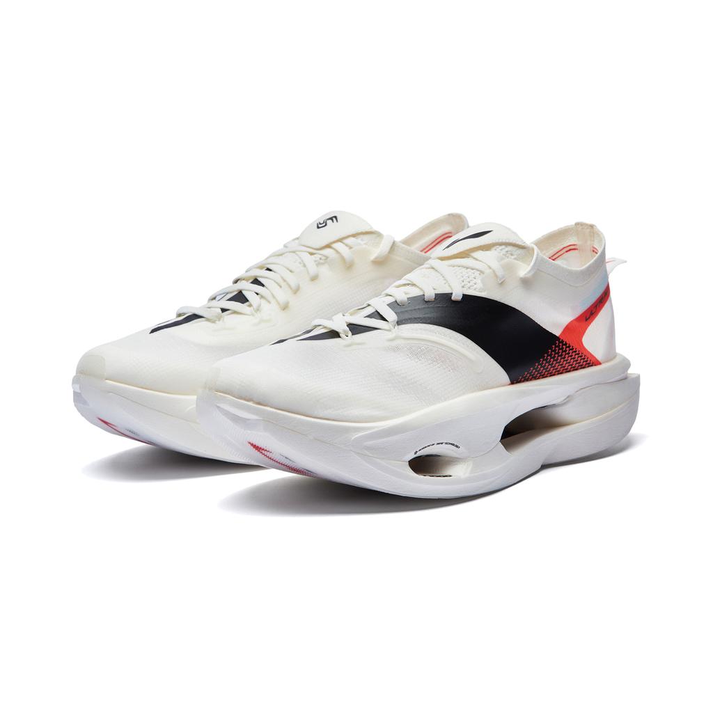 Li Ning Feidian 5 Ultra Super Technology Carbon Plate Running Shoes Unisex Running Shoes Champagne-White ARMV005-1