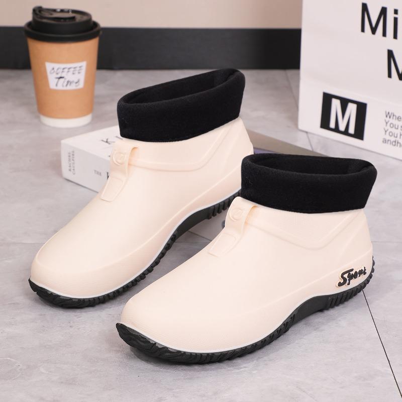 Into Daily Casual Rain Shoes, Fourseason Thicksoled Waterproof Shoes, Outdoor Wearresistant Rain Women's Short Water Shoes