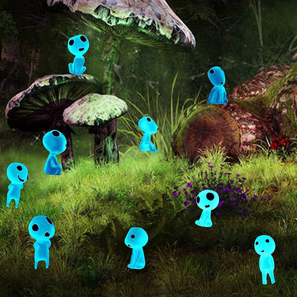 10pcs Luminous Tree Elves Gardening Potted Decor Bonsai Room Ornaments