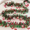 Christmas Tinsel Garlands Decoration Bar Tops 2/10M Red Green Wreath Xmas Tree Ornaments Party Home Staircase Decor Pendant Prop