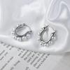 Trendy European & American 18K Gold Pearl Earrings: Niche Design in Stainless & Titanium Steel