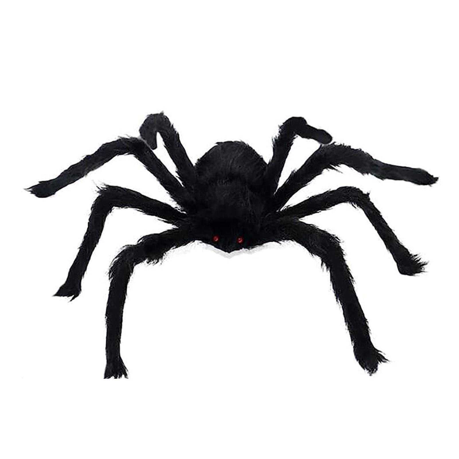 Hairy Spider Prop Halloween Decor Black Durable and Photo Prop Spider for Outdoor Halloween Decor