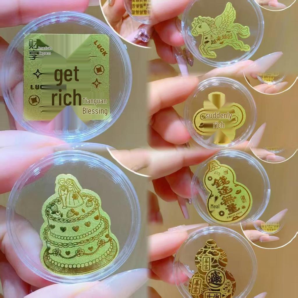 999 Pure Gold 'Get Rich' Phone & Fridge Stickers - Hot Selling Gift