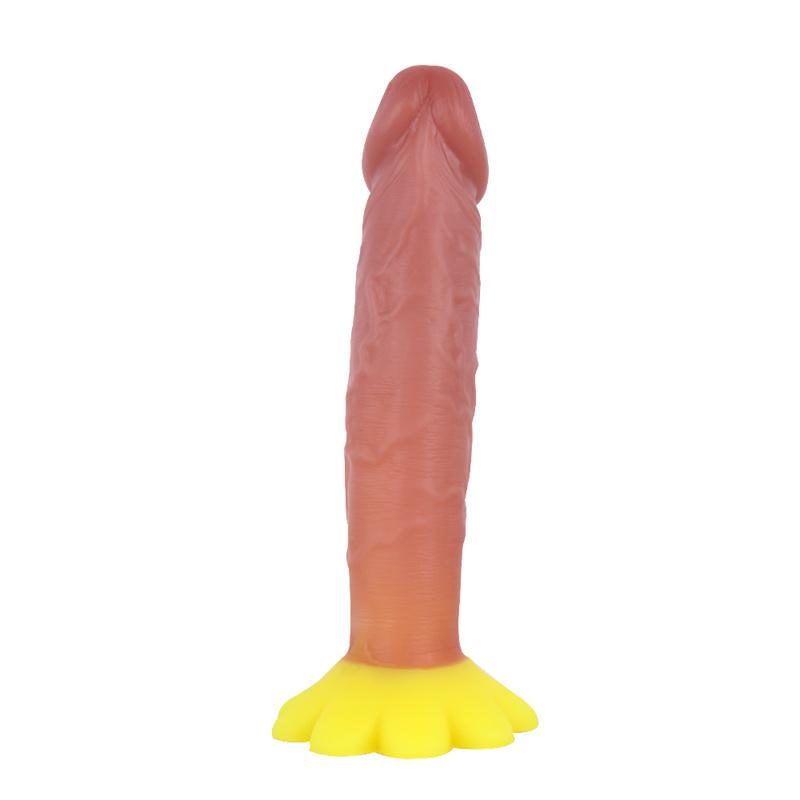 Small Obscene Stick Female New Unique Chrysanthemum Chassis Double Layer Silicone Small Penis Simulation Mini Penis