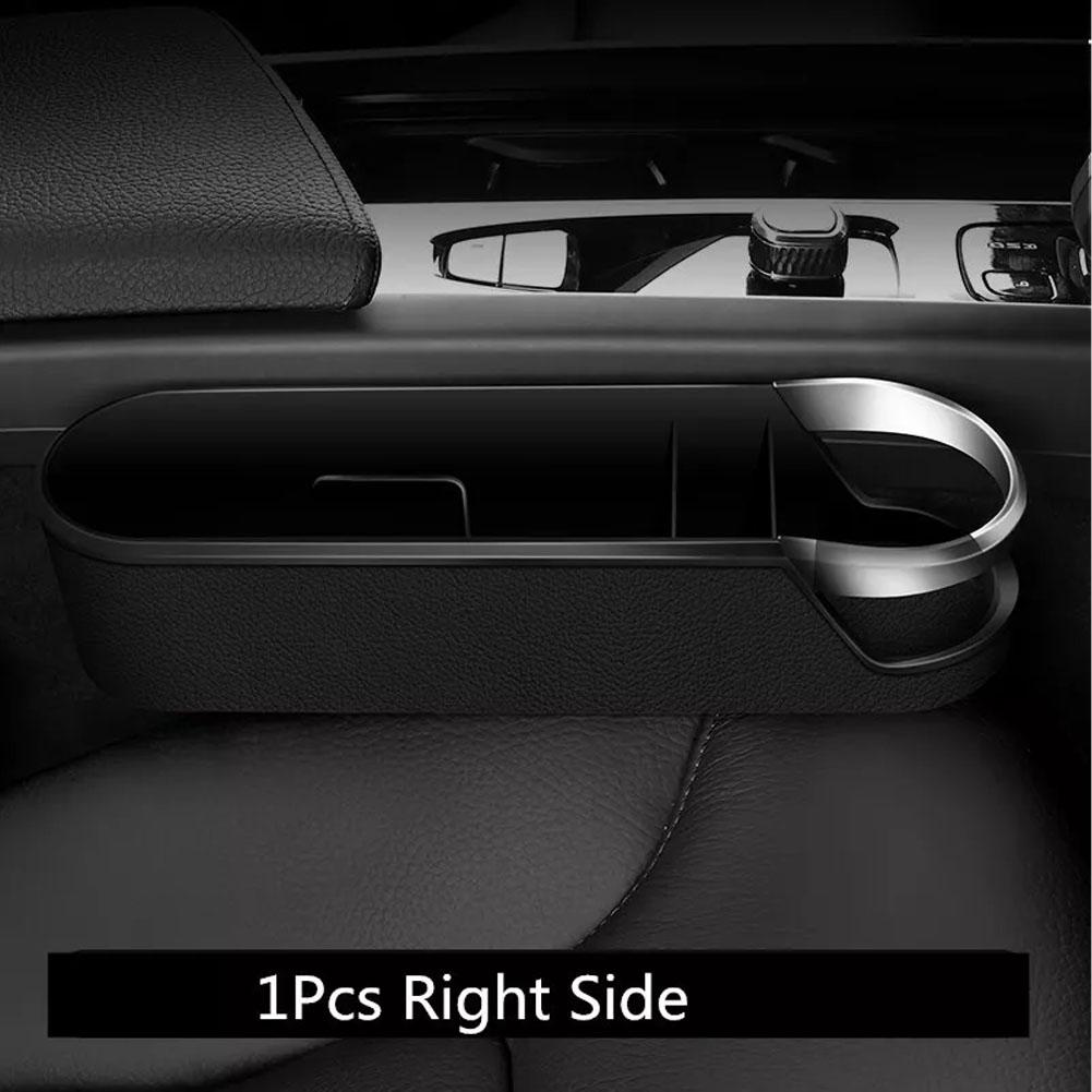 Auto-Sitzlückenfüller, Aufbewahrungsbox-Organizer mit Getränkehalter, ABS-Material, langlebig, effektive Lückenvermeidung