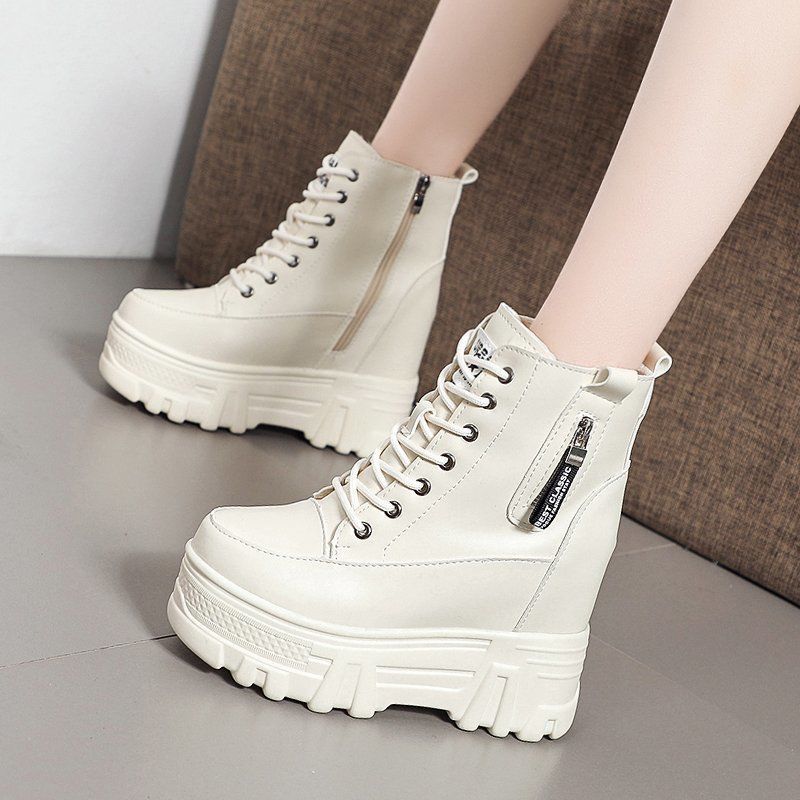 39 Size Inner Heightening Women s Shoes New Autumn and Winter Velvet British Style Platform Versatile Boots Ins Tide Boots 39 2690₽