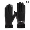 Winter Women'S Warm Gloves Have Windproof With Cute Cat And Cold Resistant Properties Thick Fur Lining And Touch Screen Gloves