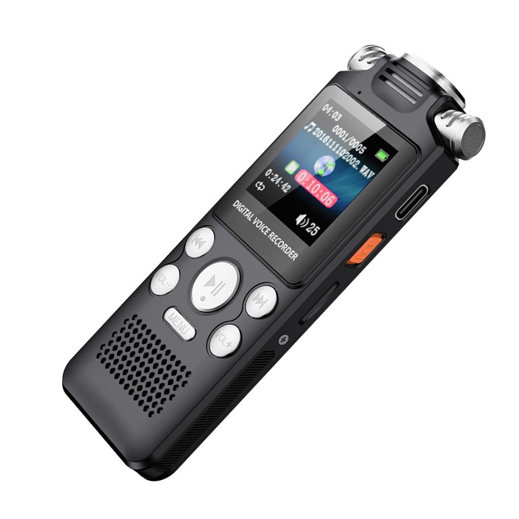Digital Voice Recorder with Playback Voice Activated Noise Reduction Recorder MP3 Player for Lectures Meetings