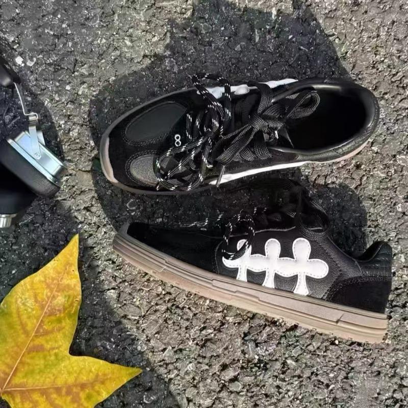 Red men's and women's trendy brand retro sports versatile casual flat baseplate shoes spring