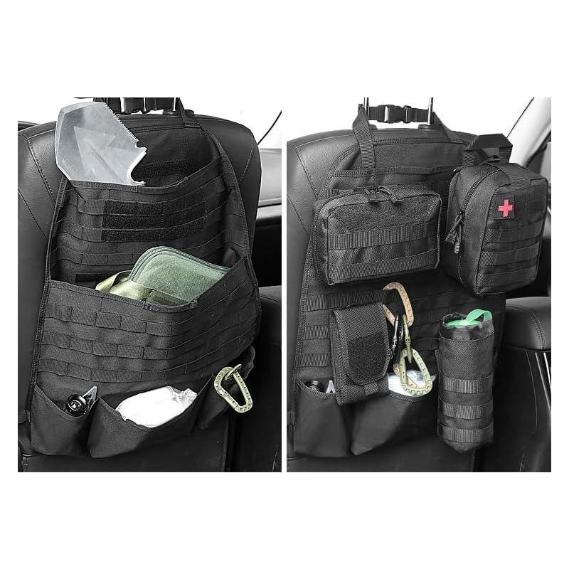 Used [New] TRIWONDER MOLLE Car Storage Pocket Seat Back Pocket Rear Seat Large Capacity Space Saving Car Storage Rear Seat Storage Bag Trunk Storage