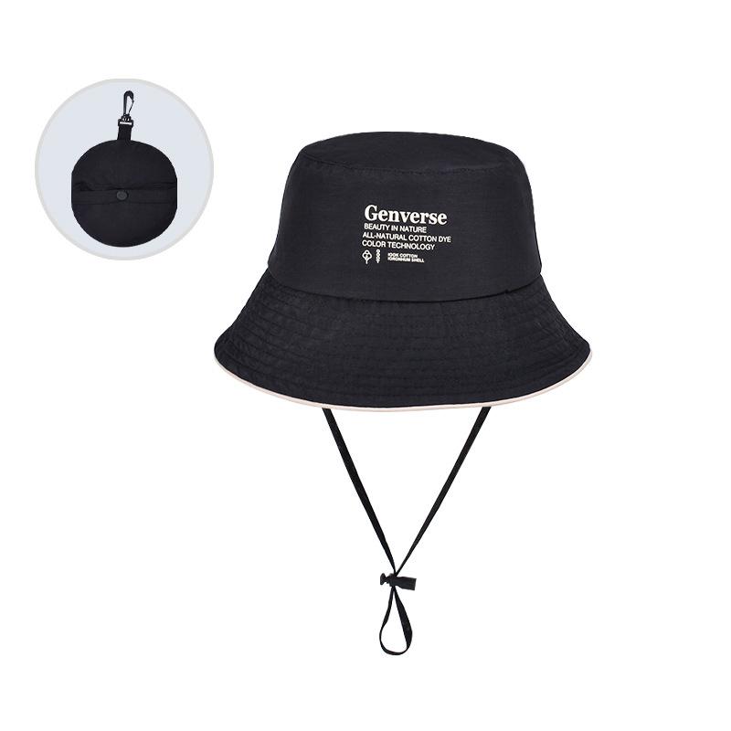 9235 summer big eaves sunshade bucket hat men and women outdoor fishing mountaineering hat foldable bag sunscreen basin hat