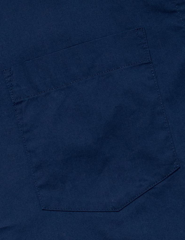 Amazon Essentials Men's Navy Long Sleeve Regular Fit Casual Poplin Shirt, Size M