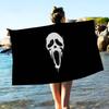 Cool H-Scream-W Microfiber Printed Beach Towel Mountain Climbing Yoga Beach Swimming Running Absorbent Soft Towel