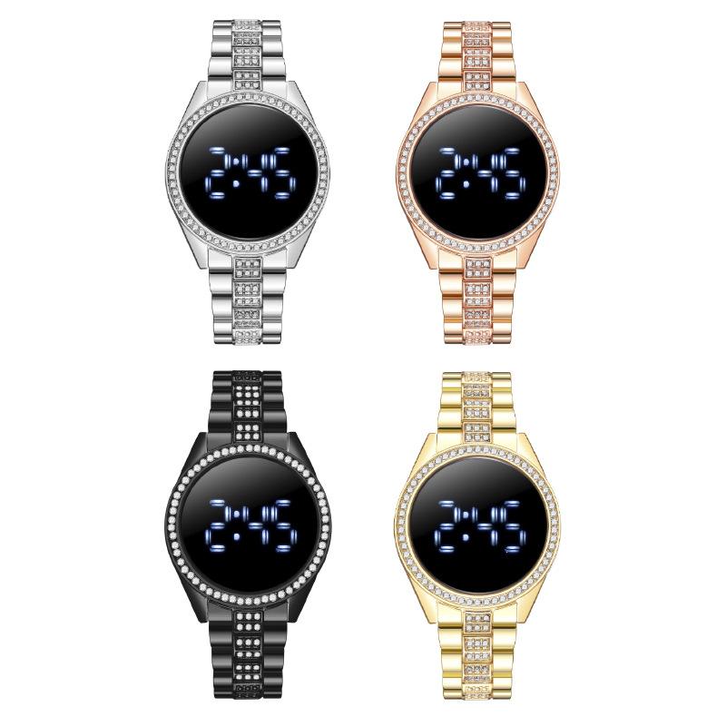 Fashion Diamond-encrusted Women's Watch Women's Watch LED Electronic Watch Blue Light Source