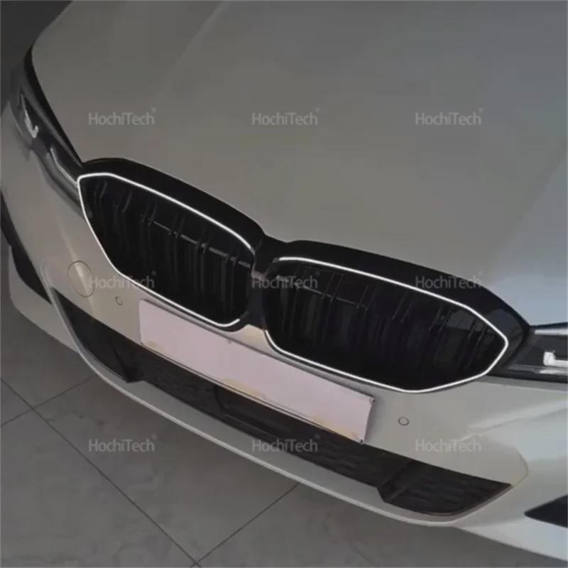 LED White Light Gloss Black Car Kidney Bumper Hood Grilles Replacement For BMW 3 Series G20 G21 Pre-LCI 2018 2019 2020 2021