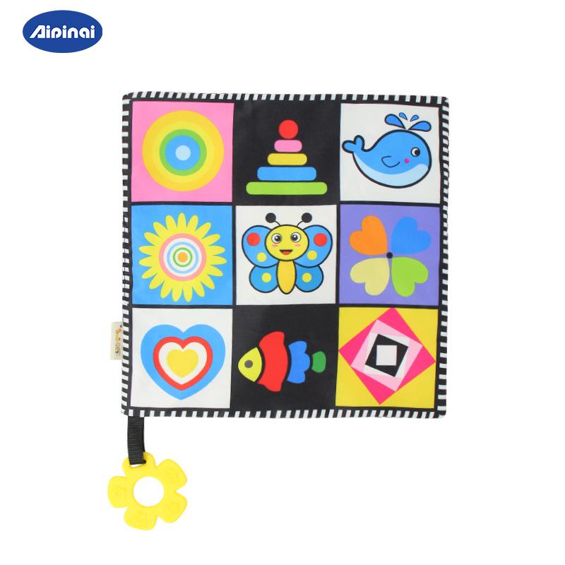 

Аипинци Детская комфортная игрушка: Черно-белое квадратное полотенце с кольцом-прорезывателем