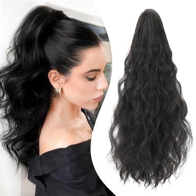 Synthetic Claw Clip In Ponytail Hair Extensions Hairpiece Hair Bun Fake Black Natural Hair False Pigtail For Women