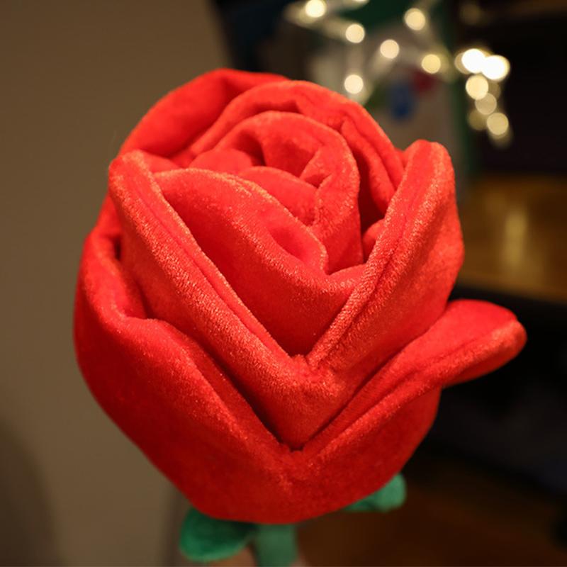 85cm Plush Rose Flower Stuffed Flower Bendable Stems Plush Bouque Soft Rose Flower 2026 Mother's Day Valentine's Day Gifts