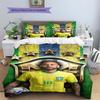 Neymar Jr Pattern Bedding,Quilt Set Quilt Cover Pillowcase Home Birthday Gift(1 * duvet cover + 2 * pillowcase, without core)