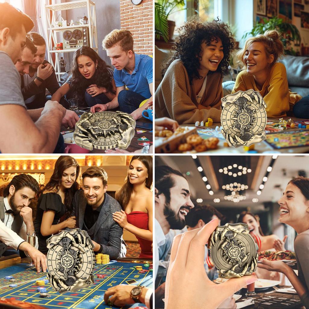 Creative Magic Hand Spinner Dice Rotating Roller Entertainment Role Play Gaming Accessory