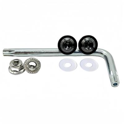 Kuroobaa Motorcycle License Plate Bolts, Titanium Anti-theft Screws, M6, Set of 2 (Black)