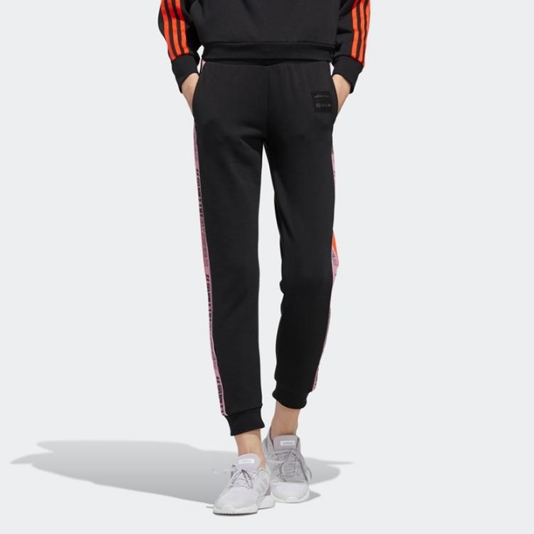 Adidas Neo Casual Slim Fit Retro Sportliche Lange Hose Damen Unterteile Schwarz GD2183