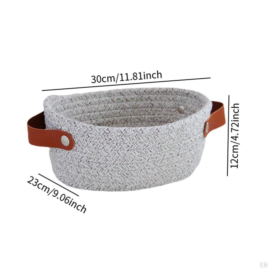 Small Storage Basket Shelf Organizer Multipurpose for Organizing Desktop Sundries Woven