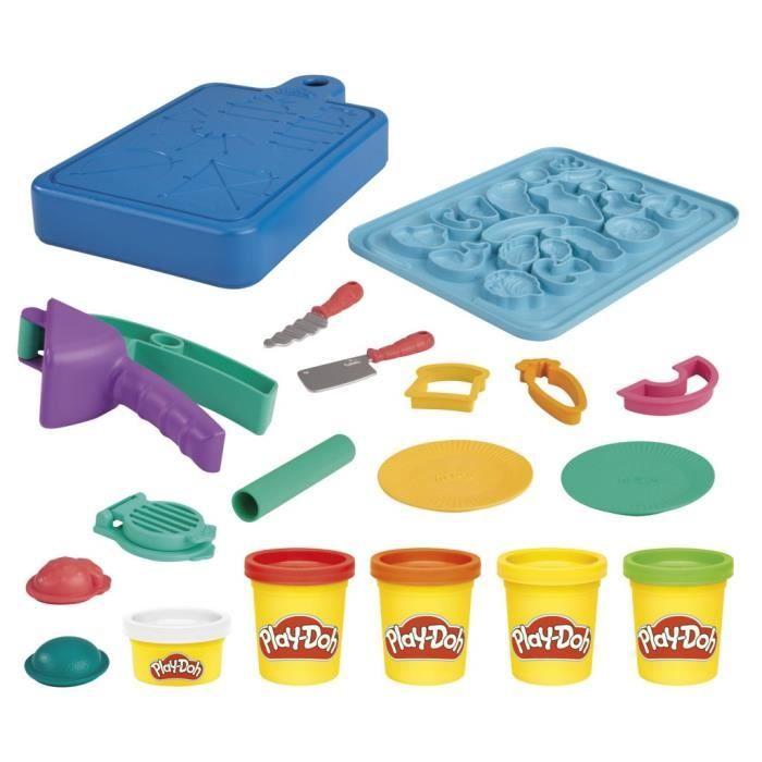 PLAY-DOH Kit du petit chef cuisinier, pâte à modeler, 14 accessoires de cuisine, jouets préscolaires, Playdoh Kitchens