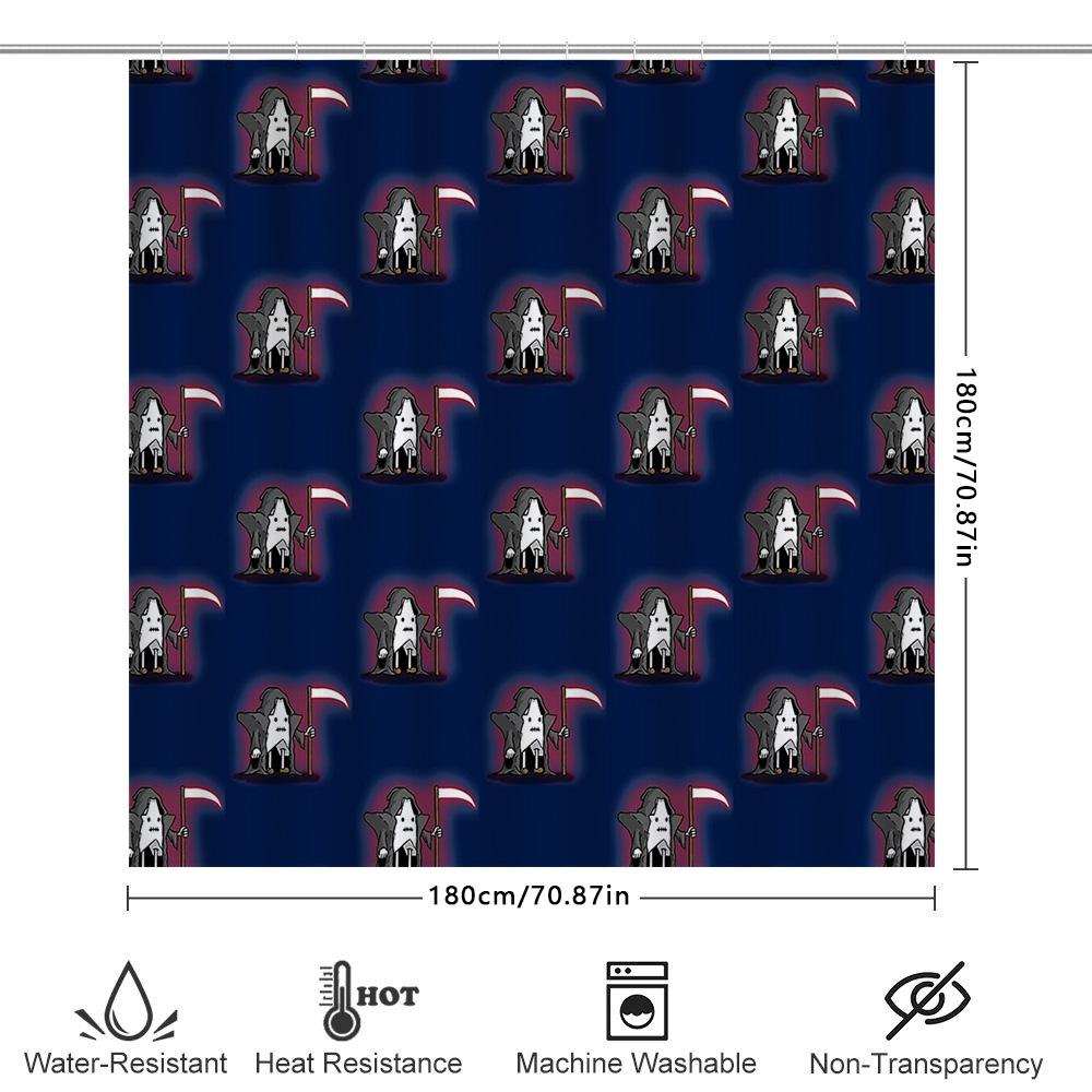 Bathroom Shower Curtain Gothic Skull Halloween Decor Dark Horror Van Gogh Art Tapestry Washable Waterproof Home Textile