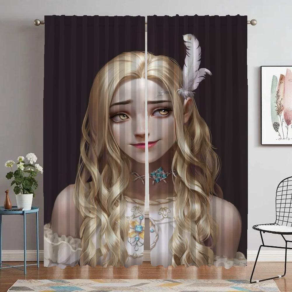 Blackout Kitchen Curtains Child Room Female Elf Living Room Curtain Curtains for Bedroom Shades Halloween Decoration Partition