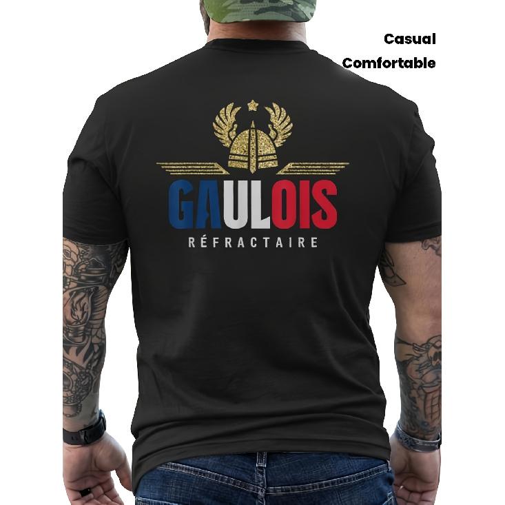 Men'S Proud To Be French T-Shirt - Funny Gallic Patriot Graphic Tee with French Text, Black Shirt for Everyday Casual Wear, Perfect Gift for