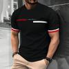 Móda Léto 3D Pruhovaný Potisk Písmen Pánské Tričko Hip Hop Trend Harajuku Streetwear Ležérní O-výstřih Nadměrná Trička Pánské Topy