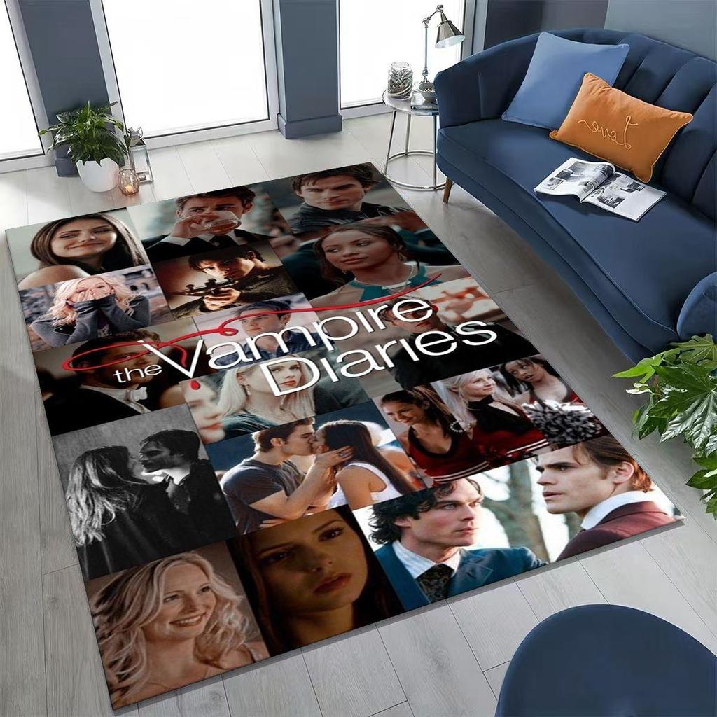 27 Style Tapis Damon Salvatore The Vampire Diaries pour Chambre à Coucher Salon Canapé Maison Paillasson Décoration, Grand Tapis de Sol Antidérapant pour Enfants