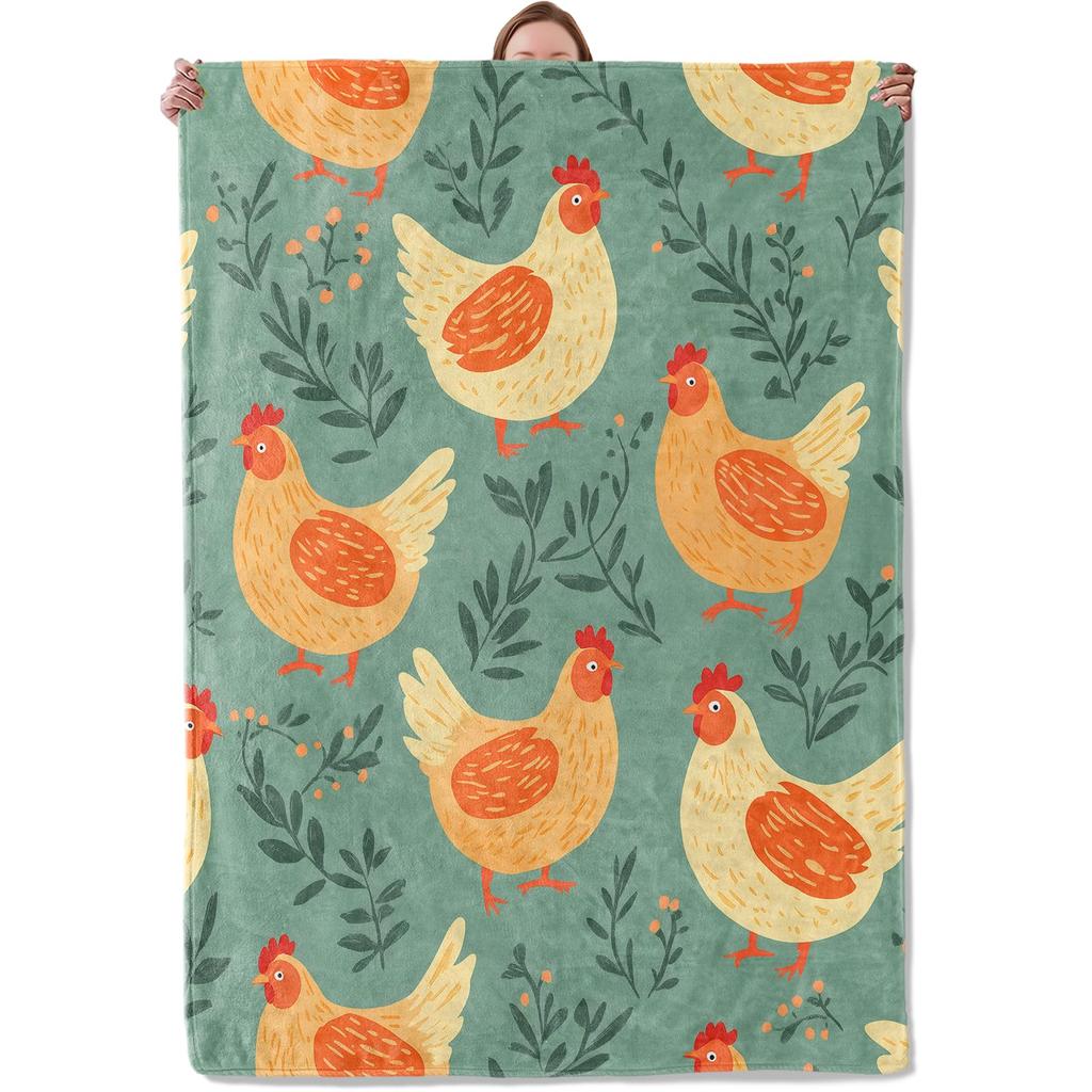 Galaxy Chicken Blanket Flannel Blanket Super Soft Warm Blanket for Living Room Bed Sofa Couch Decoration Lightweight King Twin