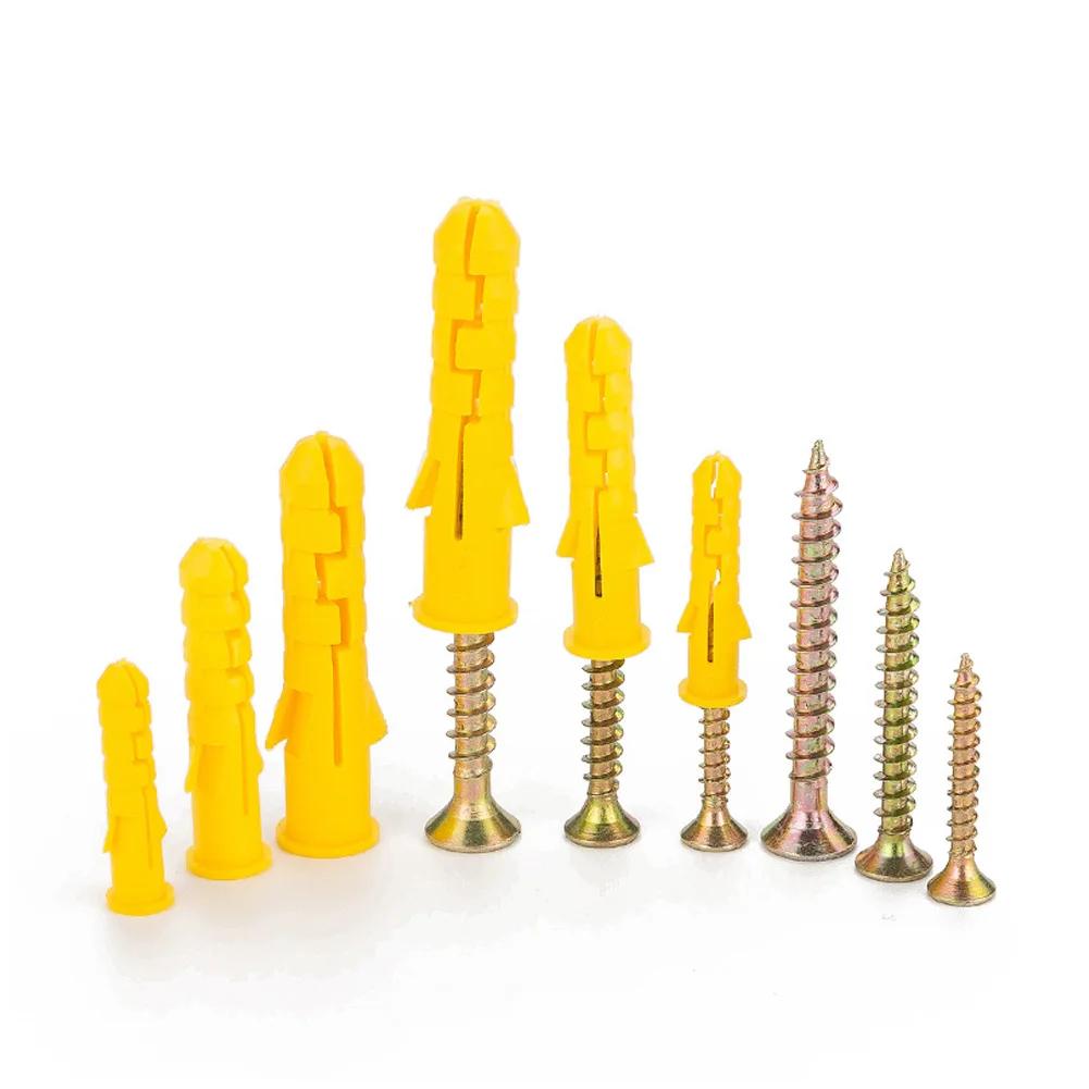 Self Drilling Screw with Wall Anchors Set Wall Plug Anchor Drywall Screws Expansion Bolt Pipe Column M6/M8/M10 Multi Size