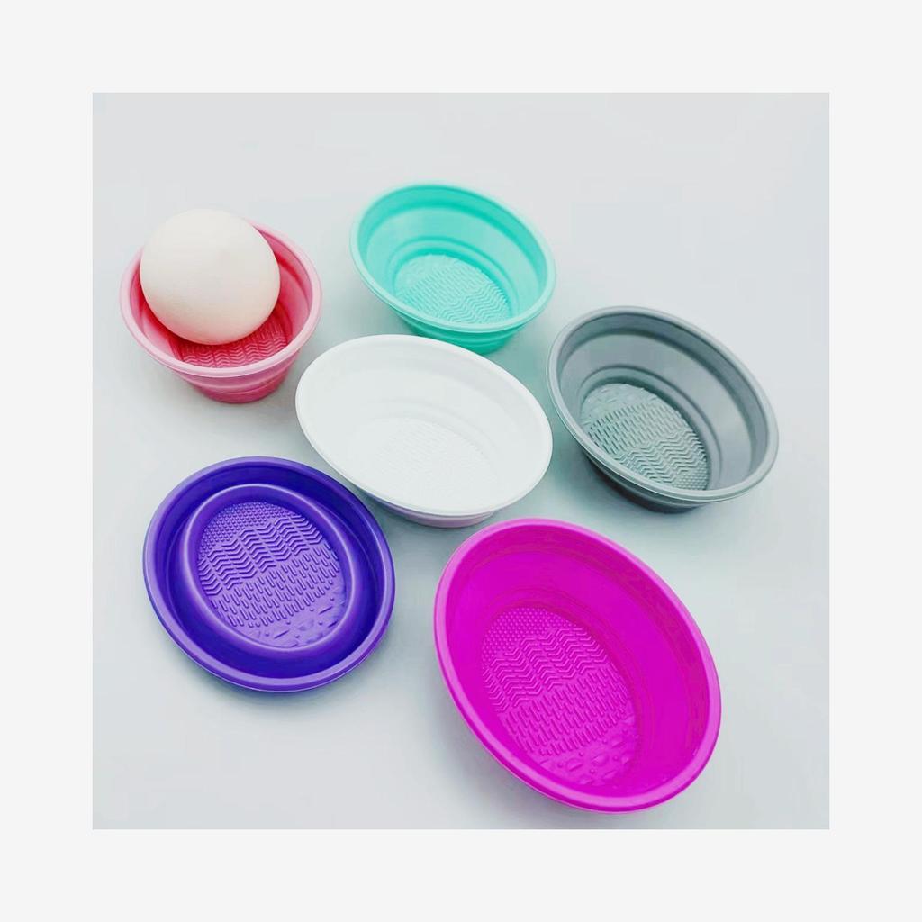 Silicone Makeup Brush Cleaning Bowl & Puff Pad Artifact